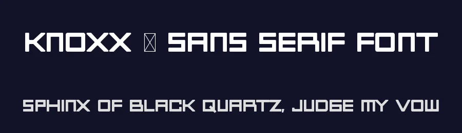 Knoxx – Sans Serif Font by Krakenbox — Sans Serif Font — thumbnail 2