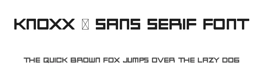 Knoxx – Sans Serif Font by Krakenbox — Sans Serif Font