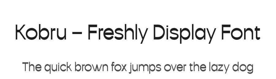 Kobru – Freshly Display Font by Casloop Studio — Display Font
