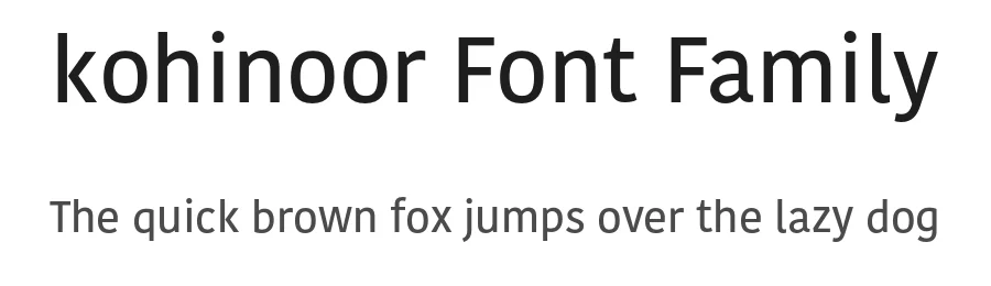 kohinoor Font Family by Indian Type Foundry — Sans Serif Font