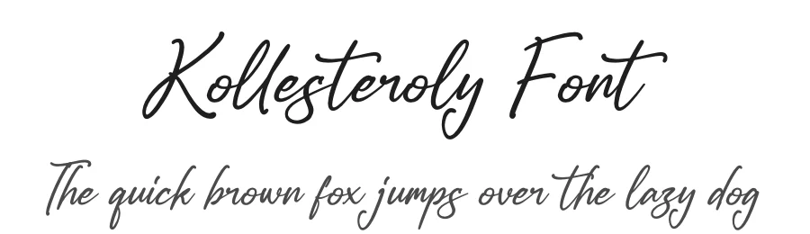 Kollesteroly Font by glorytype — Script Handwritten Font