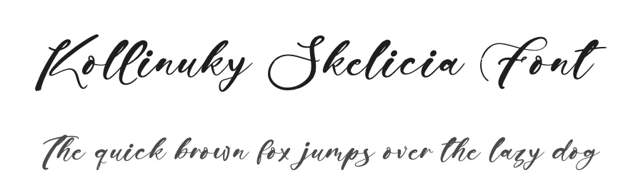 Kollinuky Skelicia Font by glorytype — Script Handwritten Font