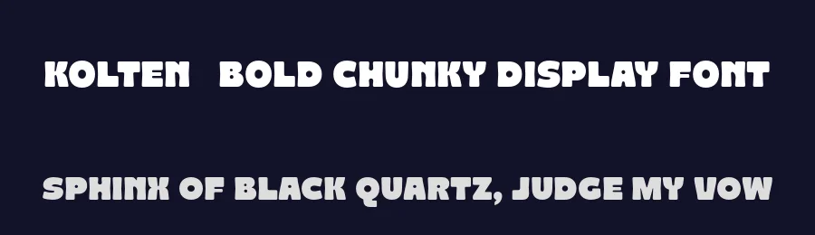 Kolten – Bold Chunky Display Font by roomspace.cl — Display Font — thumbnail 2