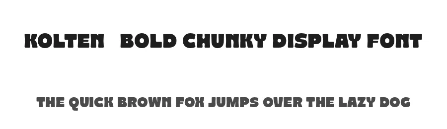 Kolten – Bold Chunky Display Font by roomspace.cl — Display Font