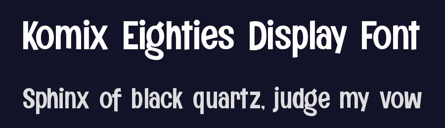 Komix Eighties Display Font by figuree studio — Display Font — thumbnail 2