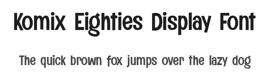Komix Eighties Display Font by figuree studio — Display Font