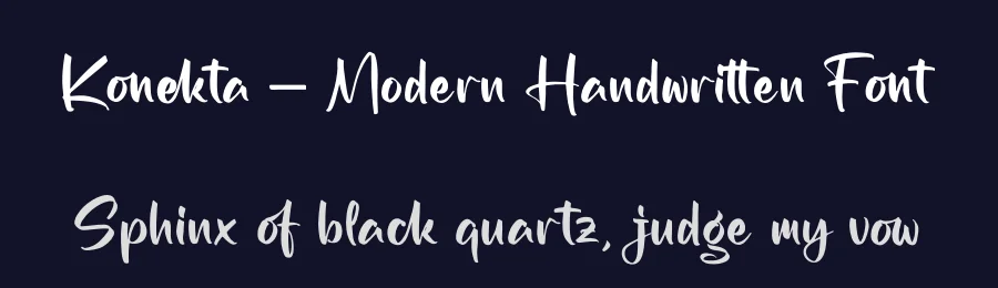 Konekta – Modern Handwritten Font by glorytype — Script Handwritten Font — thumbnail 2