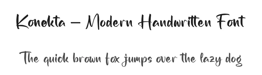 Konekta – Modern Handwritten Font by glorytype — Script Handwritten Font
