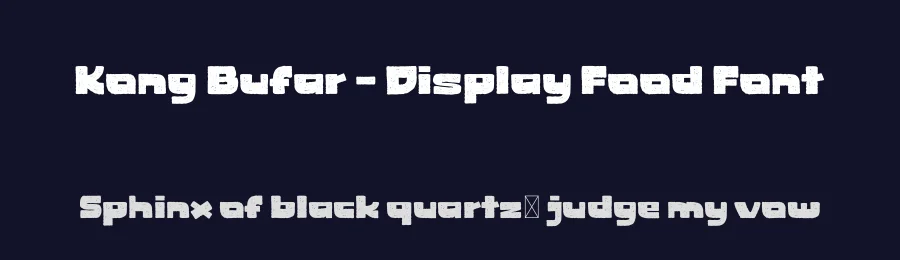 Kong Bufar – Display Food Font by productype — Display Font — thumbnail 2