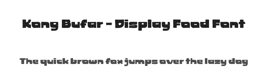 Kong Bufar – Display Food Font by productype — Display Font