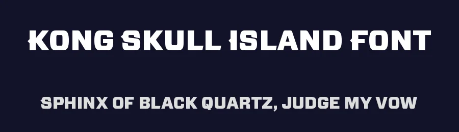 Kong Skull Island Font by Franco Fernández — Display Font — thumbnail 2