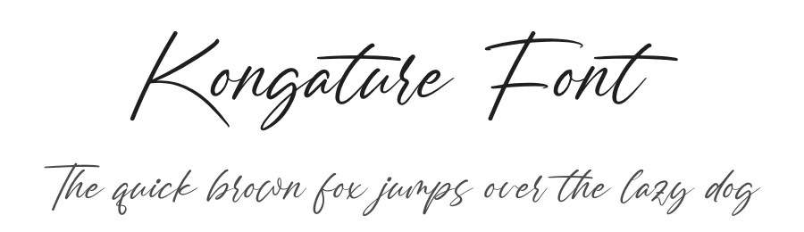 Kongature Font by grahatype — Script Handwritten Font