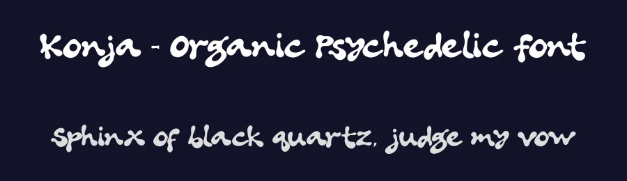 Konja – Organic Psychedelic Font by majelis art — Decorative Font — thumbnail 2