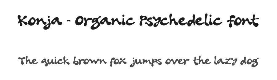 Konja – Organic Psychedelic Font by majelis art — Decorative Font