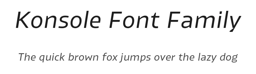 Konsole Font Family by Elena Schneider — Decorative Font