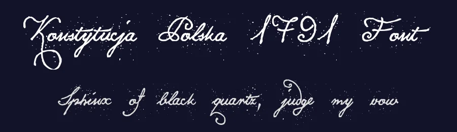 Konstytucja Polska 1791 Font by zai — Script Handwritten Font — thumbnail 2