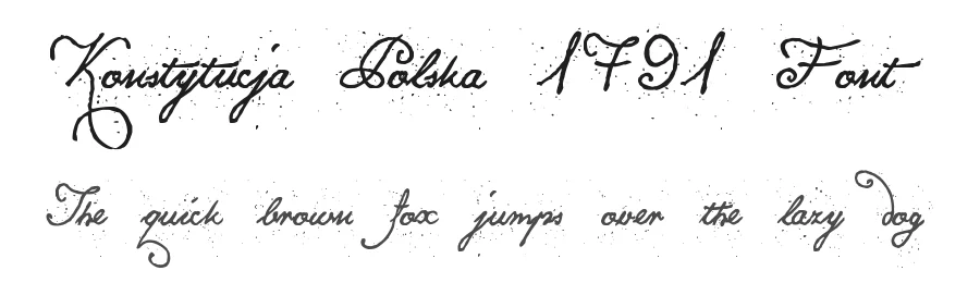 Konstytucja Polska 1791 Font by zai — Script Handwritten Font