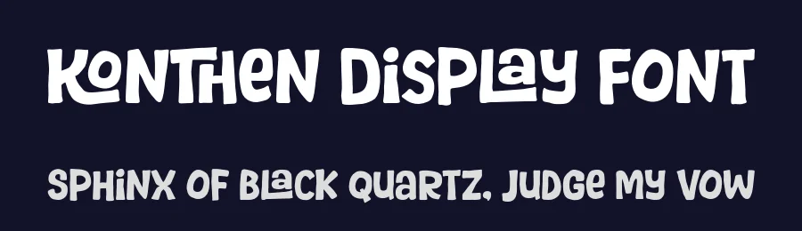 Konthen Display Font by si.jalembe — Display Font — thumbnail 2