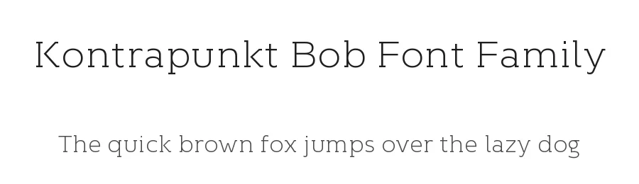 Kontrapunkt Bob Font Family by Kontrapunkt — Serif Font