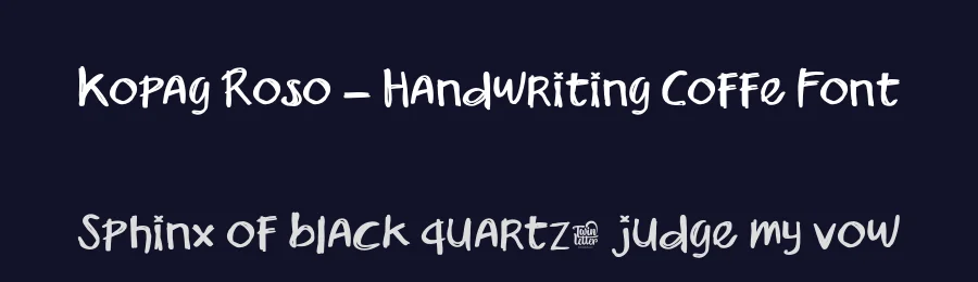 Kopag Roso – Handwriting Coffe Font by twinletter — Script Handwritten Font — thumbnail 2