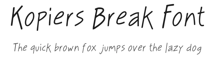 Kopiers Break Font by idealeksis — Script Handwritten Font