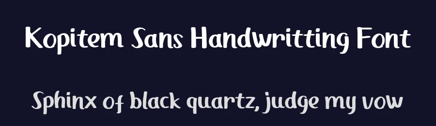 Kopitem Sans Handwritting Font by Aji Waluyo — Sans Serif Font — thumbnail 2