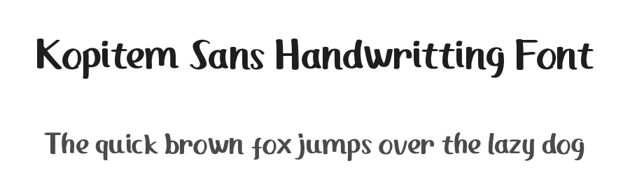 Kopitem Sans Handwritting Font by Aji Waluyo — Sans Serif Font