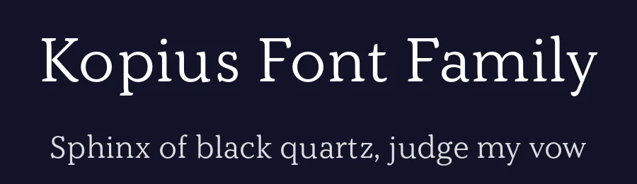 Kopius Font Family by Sibylle Hagmann — Serif Font — thumbnail 2