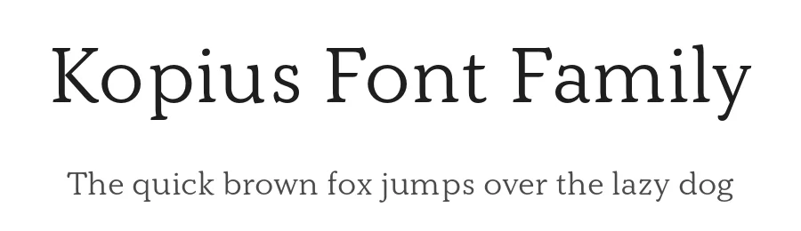 Kopius Font Family by Sibylle Hagmann — Serif Font