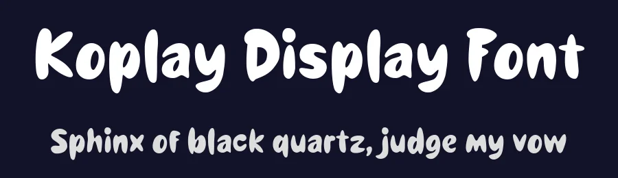 Koplay Display Font by Salamahtype — Display Font — thumbnail 2