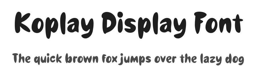 Koplay Display Font by Salamahtype — Display Font