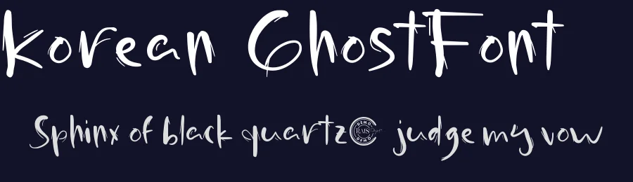 Korean Ghost Font by RaisProject — Display Font — thumbnail 2
