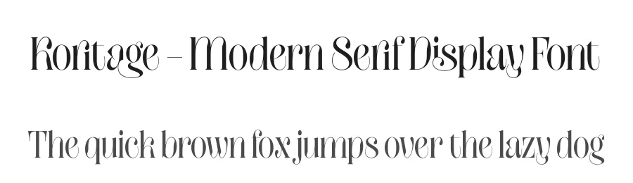 Koritage – Modern Serif Display Font by timelesstype.co — Display Font