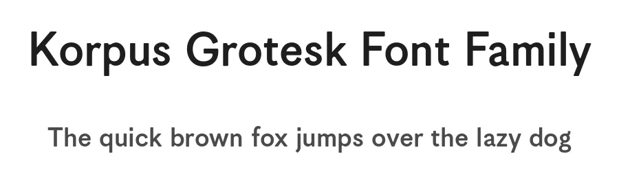 Korpus Grotesk Font Family by Michael Mischler & Nik Thoenen — Sans Serif Font