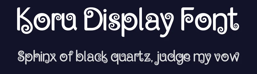 Koru Display Font by Robbo — Display Font — thumbnail 2