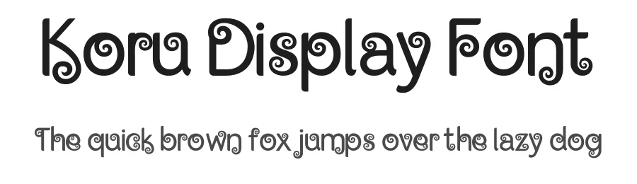 Koru Display Font by Robbo — Display Font