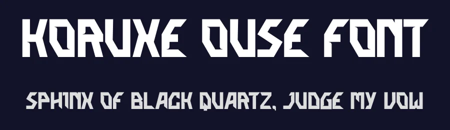 Koruxe Ouse Font by Maiko Hatta — Display Font — thumbnail 2