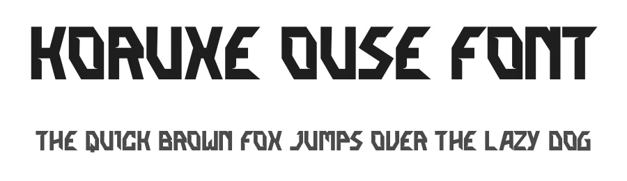 Koruxe Ouse Font by Maiko Hatta — Display Font