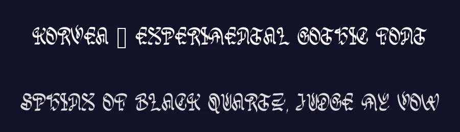 KORVEA — Experimental Gothic Font by idealistudio — Blackletter Font — thumbnail 2
