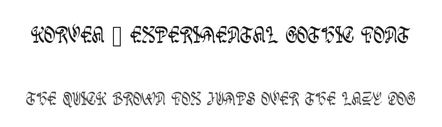 KORVEA — Experimental Gothic Font by idealistudio — Blackletter Font