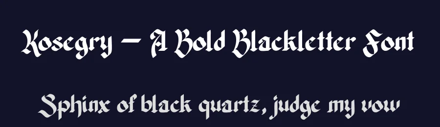 Kosegry – A Bold Blackletter Font by rvandtype — Blackletter Font — thumbnail 2