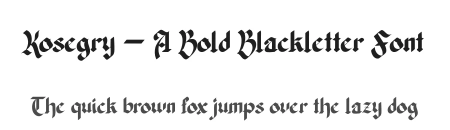 Kosegry – A Bold Blackletter Font by rvandtype — Blackletter Font