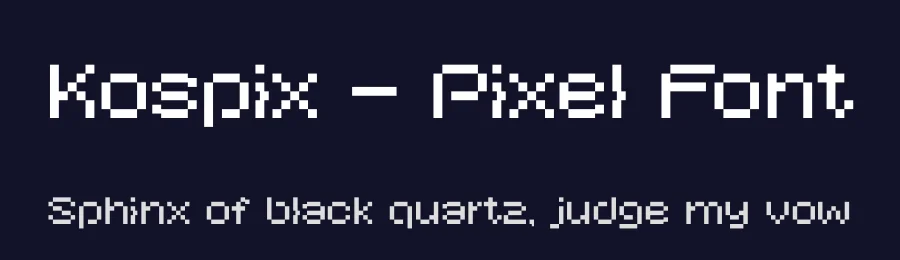 Kospix – Pixel Font by limitype — Display Font — thumbnail 2