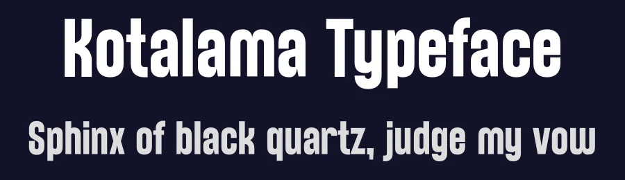 Kotalama Typeface by Pinisiart — Sans Serif Font — thumbnail 2