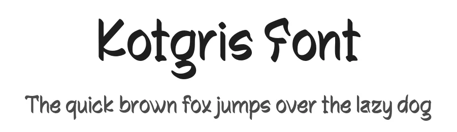 Kotgris Font by twinletter — Display Font