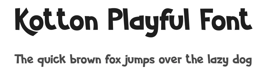 Kotton Playful Font by Tokokoo — Display Font