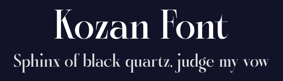 Kozan Font by timelesstype.co — Display Font — thumbnail 2