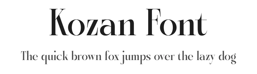 Kozan Font by timelesstype.co — Display Font