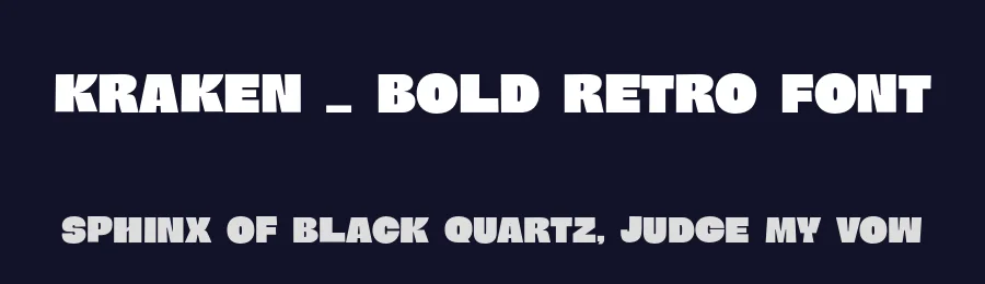 Kraken – Bold Retro Font by vultype — Display Font — thumbnail 2
