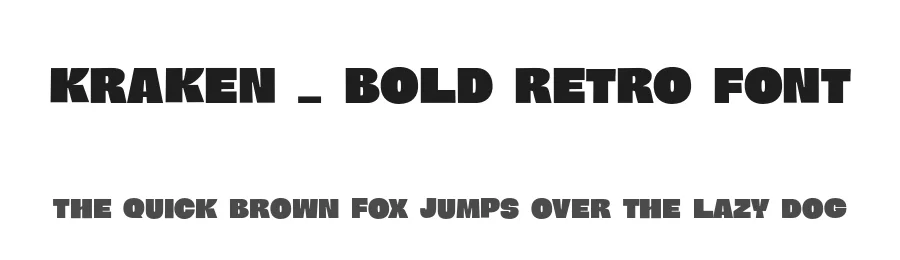 Kraken – Bold Retro Font by vultype — Display Font